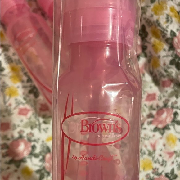 Dr. Brown's SOLID Pink Baby Bottles set of 3 8oz. - Picture 2 of 4